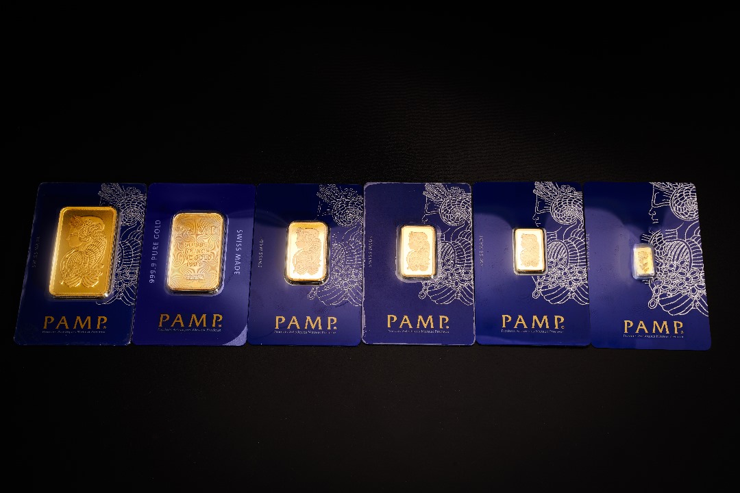 PAMP Bullions of different weights