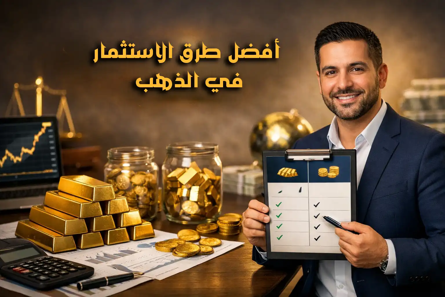أفضل طرق الاستثمار في الذهب
