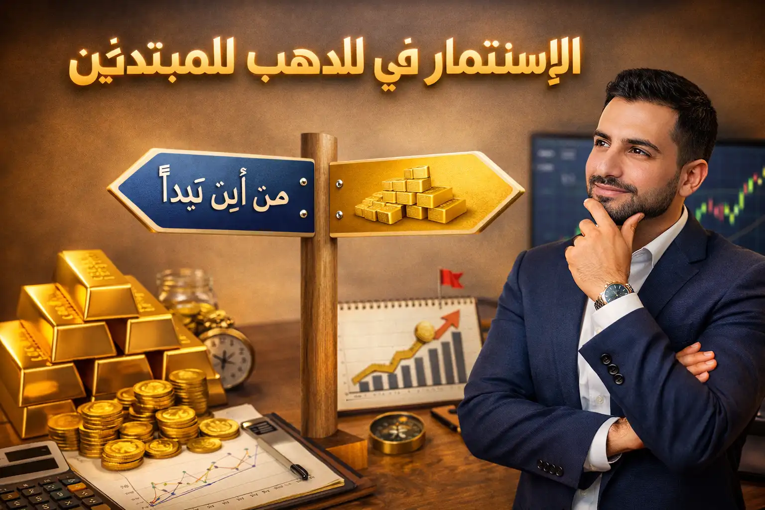 الاستثمار في الذهب للمبتدئين من أين تبدأ؟