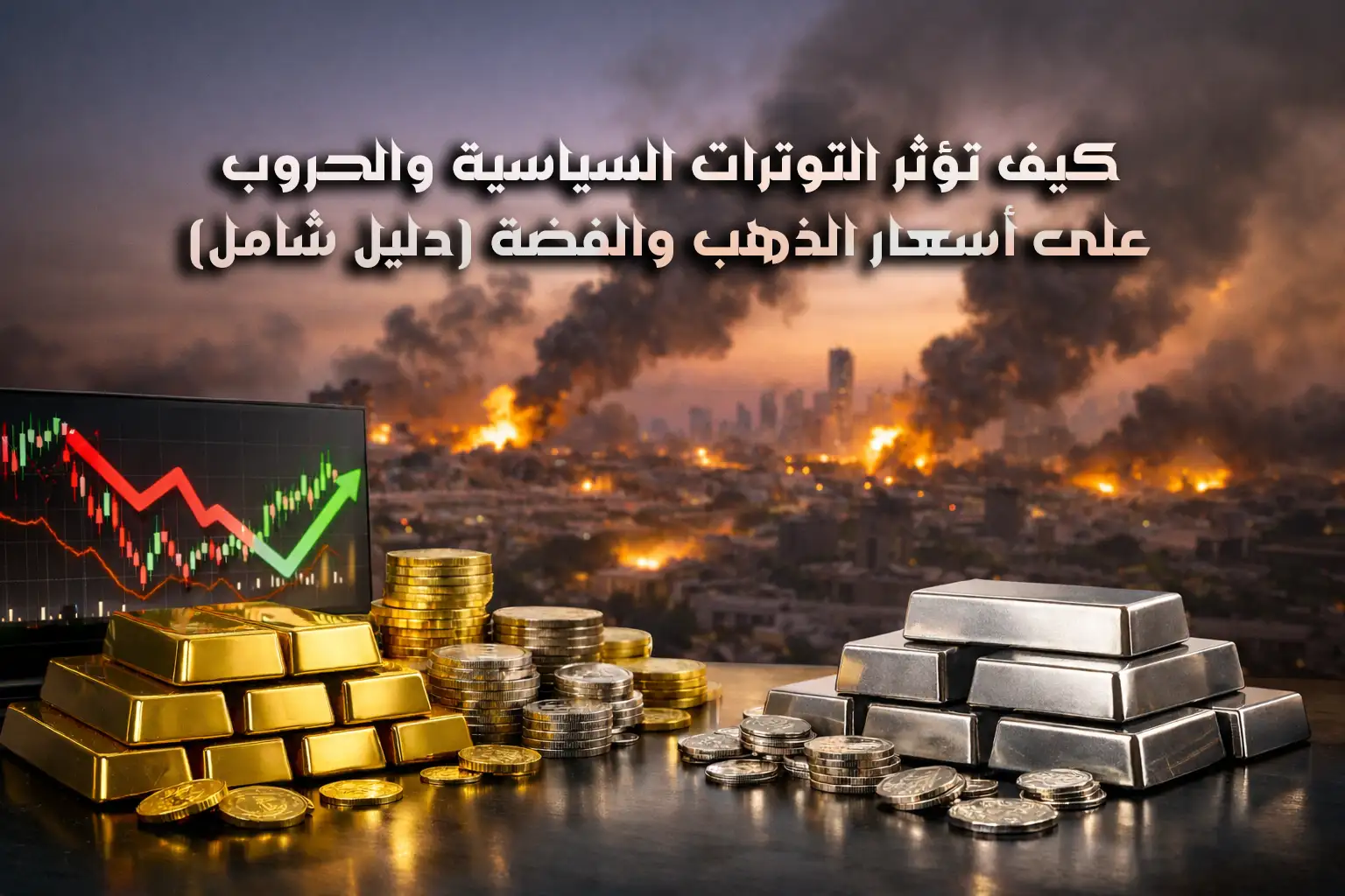 تأثير التوترات السياسية على الذهب والفضة 2026  