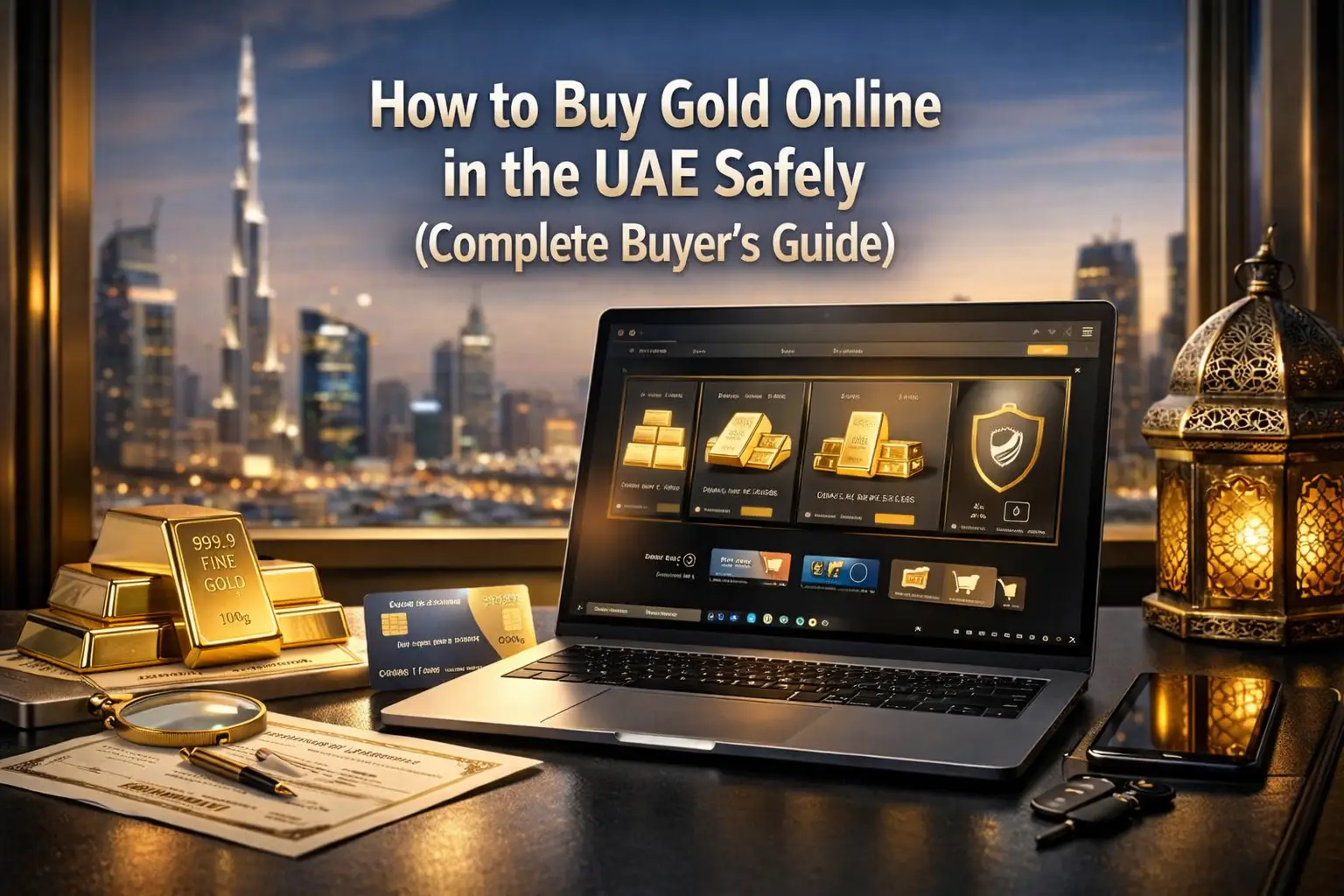 how to buy gold online in UAE safely gold bars and ecommerce