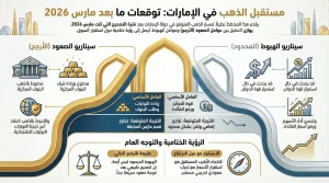 توقعات أسعار الذهب في الإمارات بعد مارس 2026 توضح سيناريو الصعود والهبوط المحتمل