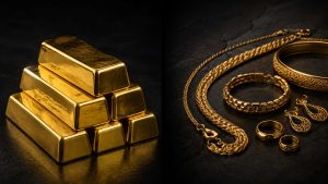Gold bars vs jewelry during a gold price drop for UAE buyers